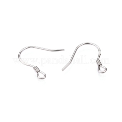 Anti-Tarnish Rhodium Plated 925 Sterling Silver Earring Hooks&nbsp;STER-N016-32P