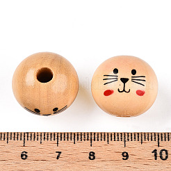Natural Wood European Beads&nbsp;LS-X-WOOD-S055-16A