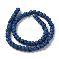 Natural Lava Rock Dyed Beads Strands&nbsp;G-Z036-B01-16