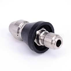 真鍮製下水噴射ノズル  高圧洗浄機用  ステンレス鋼色  65x15~31mm  穴：0.7mmと7mm&nbsp;AJEW-WH0119-04