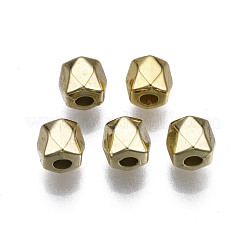 Ccbプラスチックバレルビーズ  多面カット  ライトゴールド  4.5x4.5mm  穴：1.8mm&nbsp;CCB-YWC0001-03KC