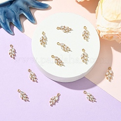6Pcs Brass Micro Pave Clear Cubic Zirconia Pendants&nbsp;ZIRC-YW0001-23
