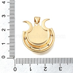 Brass Micro Pave Cubic Zirconia Pendants&nbsp;KK-C255-19G-02