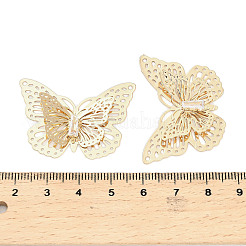 Brass Micro Pave Clear Cubic Zirconia Pendants&nbsp;KK-A250-01G