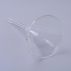 透明ガラス製漏斗ホッパー  水筒送液用  透明  161~162x90~92mm  穴：7mm&nbsp;AJEW-WH0104-45A