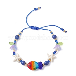 Glass Braided Beaded Bracelets&nbsp;BJEW-MZ00301-02
