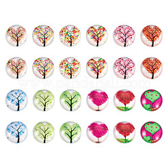 24Pcs 12 Style Glass Cabochon&nbsp;GLAA-TA0001-71
