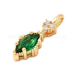 Brass Micro Pave Cubic Zirconia Pendants&nbsp;KK-F916-18G-03