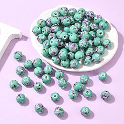 Printed Handmade Porcelain Beads&nbsp;X-PORC-R134-04