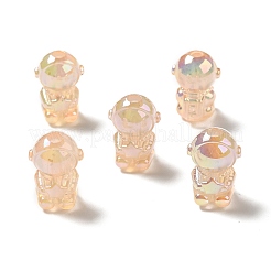 UV Plating Rainbow Iridescent Acrylic Beads&nbsp;PACR-M002-06
