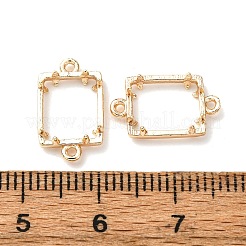 Rectangle Brass Connector Cabochon Settings&nbsp;KK-NH0007-04KCG
