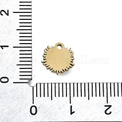 304ステンレススチールチャーム  イオンプレーティング（ip）  ハート  14KGP本金メッキ  9x9x2mm  穴：1mm&nbsp;STAS-H233-17G