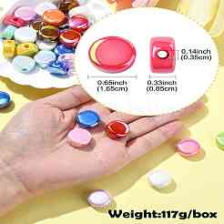 100Pcs UV Plating Opaque Acrylic Beads&nbsp;SACR-CJ0001-81