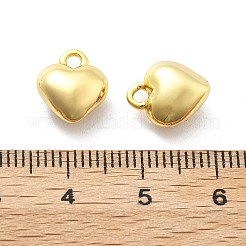真鍮チャーム  ハートチャーム  18KGP本金メッキ  11.5x9.5x5.5mm  穴：1.8mm&nbsp;KK-U049-03G-01