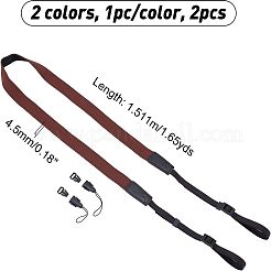 布製＆ポリエステル製カメラストラップ 2色 2個  クイックリリースバックル付き  ミックスカラー  1511x21x4.5mm  1pc /カラー&nbsp;AJEW-CA0002-31