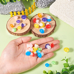 30Pcs 2 Styles Luminous Resin Mushroom Ornament&nbsp;RESI-TA0004-04B