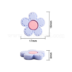 樹脂カボション  DIYアクセサリー  花  ミックスカラー  17x18x3mm  5個/カラー  8色  40個/袋&nbsp;RESI-CJ0001-63