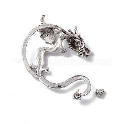 Alloy Dragon Stud Earrings&nbsp;LS-EJEW-C046-03AS