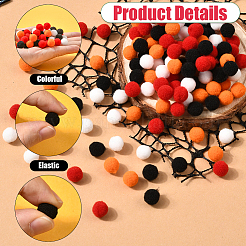 400Pcs 4 Colors Polyester Pom Pom Balls&nbsp;DIY-SC0031-37C