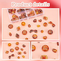 99Pcs 12 Style Imitation Amber Transparent Acrylic Beads&nbsp;MACR-PH0001-69