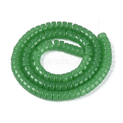 ジェイド風ガラスビーズ連売り  フラットラウンド  シーグリーン  6~6.5x3~3.5mm  穴：0.8~1mm  約112~120個/連  14.57~15.16''（37~38.5センチメートル）&nbsp;GLAA-N026-3x6mm-J04