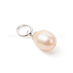 Natural Cultured Freshwater Pearl Pendants&nbsp;PALLOY-JF05172-02