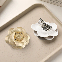 PU Leather Alligator Hair Clips for Girls&nbsp;OHAR-WH20008-18A