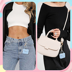 1Pc PU Leather Bag Keychains&nbsp;KEYC-CL0001-40B