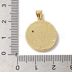 Rack Plating Brass Micro Pave Cubic Zirconia Pendants&nbsp;KK-K385-62G
