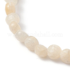 Natural Topaz Jade Faceted Nugget Beads Stretch Bracelet&nbsp;BJEW-JB07217-03