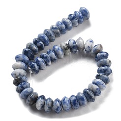 天然ブルースポットジャスパービーズ連売り  ソーサービーズ  10x5mm  穴：0.7mm  約40個/連  8.19''~8.54''（20.8~21.7センチメートル）&nbsp;G-P559-A15-02