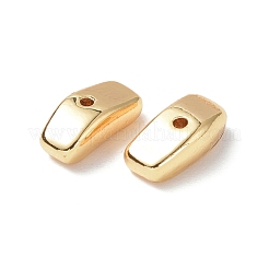 真鍮ビーズ  カドミウムフリー＆ニッケルフリー＆鉛フリー  長方形  18KGP本金メッキ  8.5x4x3mm  穴：0.9mm&nbsp;KK-P223-14G