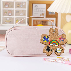 コルクペンダント装飾4個  鉄タグチェーン4個付き  花  12x12x0.8cm&nbsp;KEYC-PB0001-02D