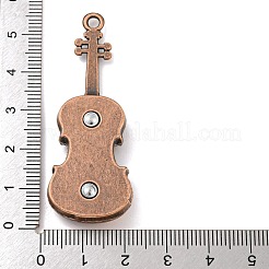 合金のチベット風チャーム  ギター  赤銅鉱  55x20x7.5mm  穴：2mm&nbsp;PALLOY-M218-11R