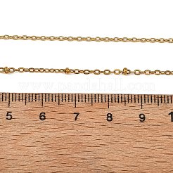 調節可能な304ステンレススチール製ミックスチェーンラリアットネックレスの製作  真鍮製のチューブベイ付き  ゴールドカラー  17.72インチ（45cm）&nbsp;AJEW-JB01636