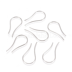 変色しにくい304ステンレススチール製ピアスフック  耳ワイヤー  ステンレス鋼色  30x0.8mm  20ゲージ&nbsp;STAS-E482-20P
