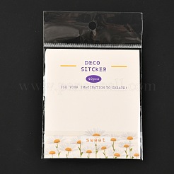 40 個の防水ペット粘着ステッカーセット  花柄  花柄  7.9~8.6x2.3~6.2x0.015cm  40個/袋&nbsp;DIY-K032-56D