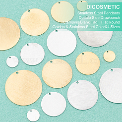16Pcs 8 Style 304 Stainless Steel Pendants&nbsp;STAS-DC0002-07