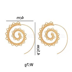スパイラル合金スタッドピアス  ゴールドカラー  45x40mm&nbsp;FS-WG5570C-01