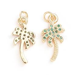 Brass Micro Pave Cubic Zirconia Pendants&nbsp;ZIRC-G165-01G