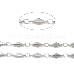 Tarnish Resistant 304 Stainless Steel Rhombus Link Chains&nbsp;CHS-E012-01P