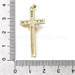 Brass Micro Pave Cubic Zirconia Pendants&nbsp;KK-P336-33G