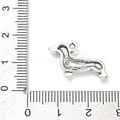 合金のチベット風チャーム  犬シリーズのチャーム  アンティークシルバー  犬  20x13x2.5mm  穴：1.5mm&nbsp;PALLOY-A037-03F-AS