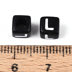 Initial Acrylic Horizontal Hole Beads&nbsp;X-OACR-ZX006-35L