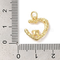 Rack Plating Brass Clear Cubic Zirconia Pendants&nbsp;KK-Z056-15G