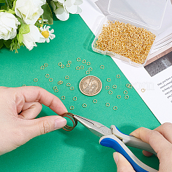 304ステンレススチールオープン丸カン1000個  24KGP本金メッキ  4.5x0.7mm  内径：3.1mm&nbsp;STAS-ME0003-53
