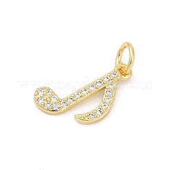 Brass Pave Cubic Zirconia Pendants&nbsp;KK-U062-29G