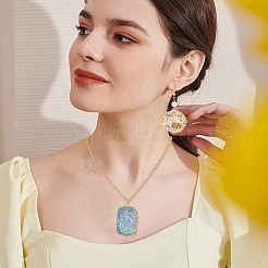 48 個 2 スタイル合金オープン バック ベゼル ペンダント  UVレジンDIY用  エポキシ樹脂  プレスジュエリー  リング＆長方形  ゴールドカラー  8個/スタイル&nbsp;PALLOY-CA0002-29