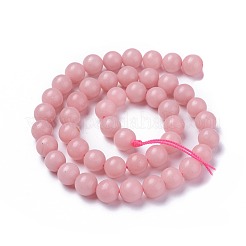 天然石ピンクオパールビーズ連売り  ラウンド  8mm  穴：0.8mm  約47個/連  14.9インチ（38cm）&nbsp;G-G772-01-C