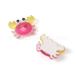オペーク樹脂カボション  カニ  ピンク  25x18mm&nbsp;CRES-TAC0002-09